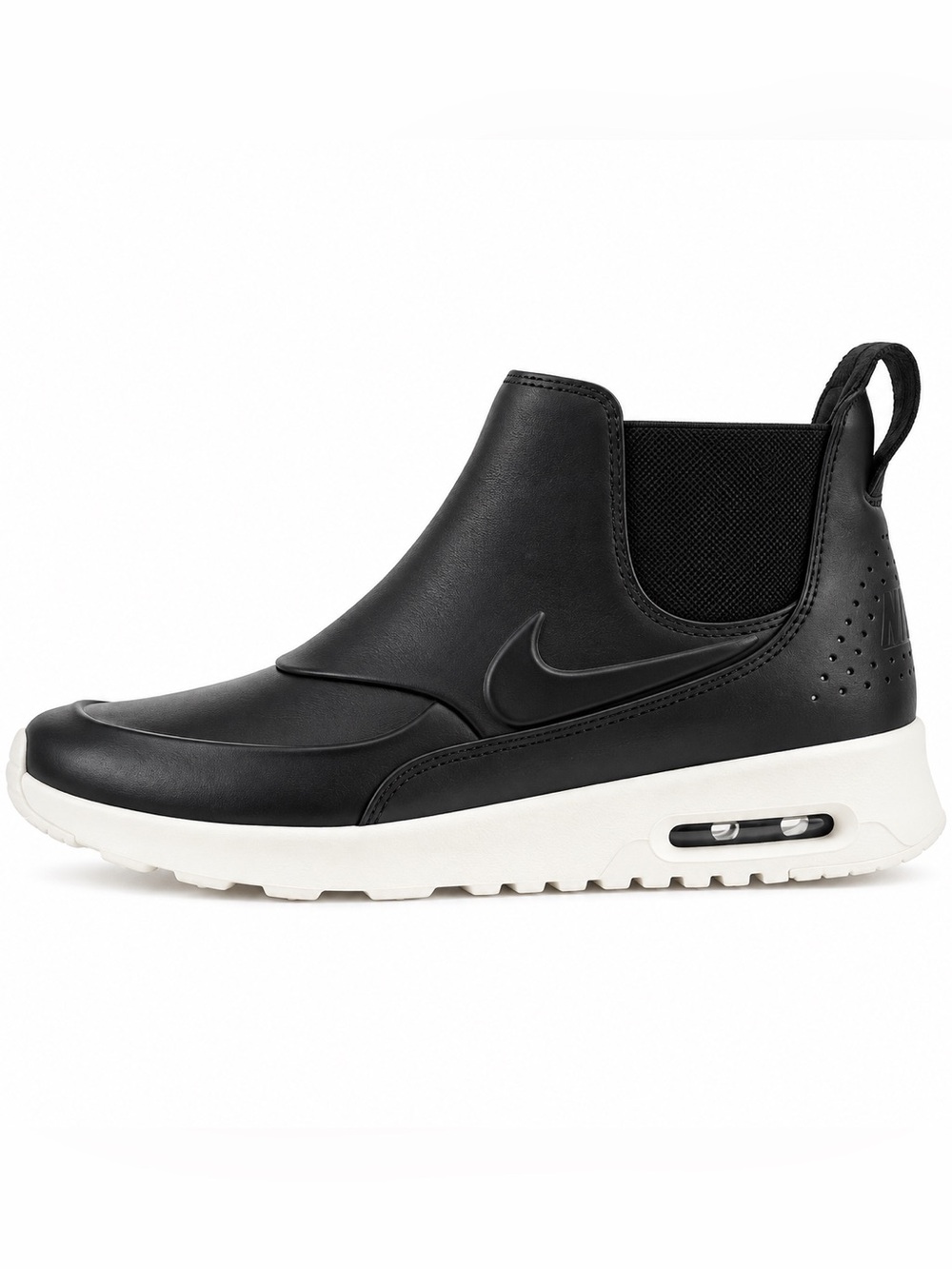 Nike Air Max Thea Mid Black Sail Women's Size 10 Leather Chelsea Sneaker Boots